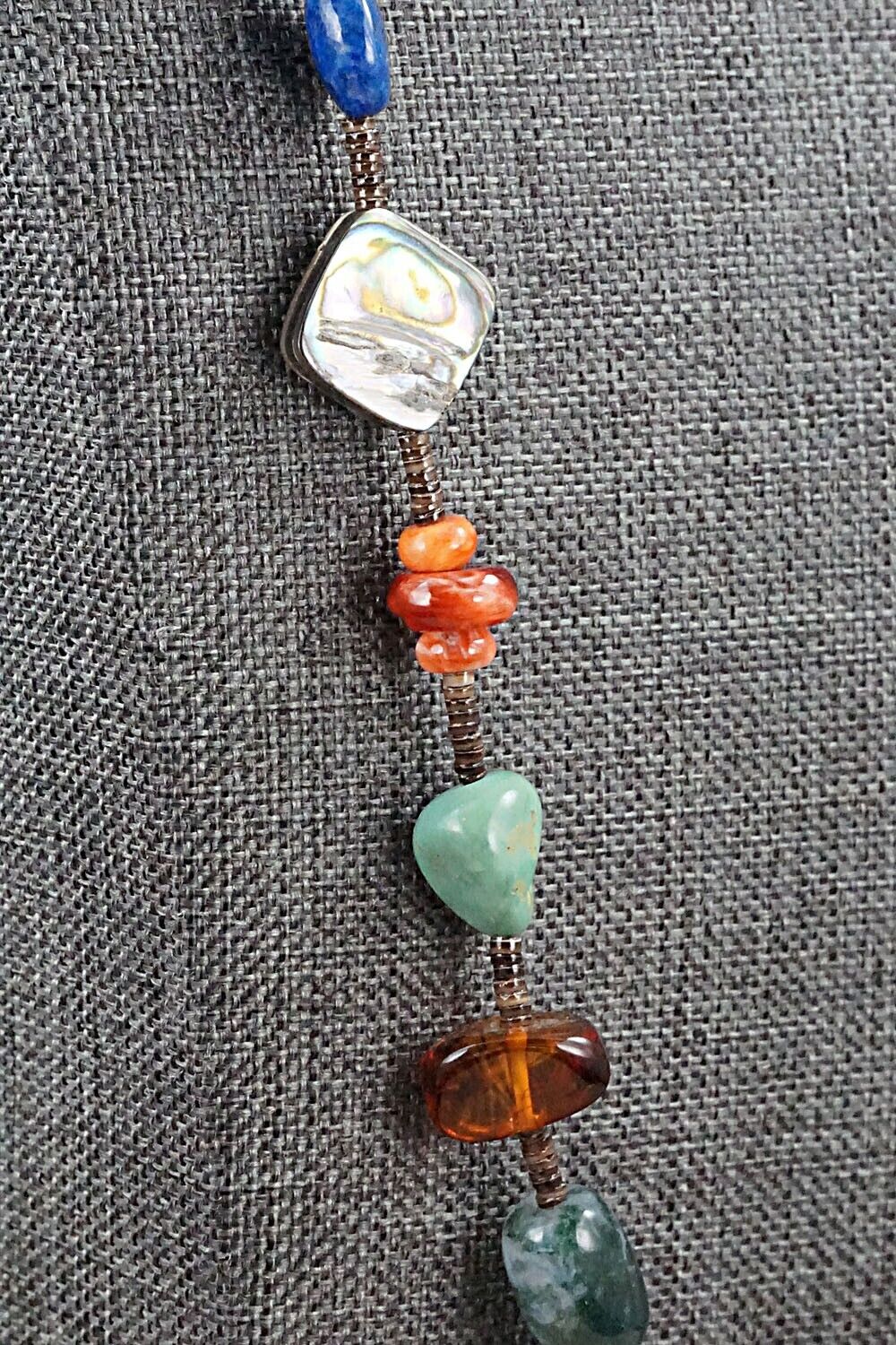 Multi Stone and Sterling Silver Necklace - Helen Tsosie