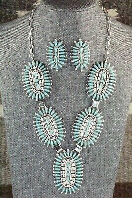 Turquoise & Sterling Silver Necklace and Earrings - Nathaniel Nez