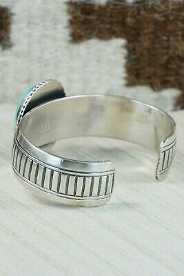 Navajo Turquoise and Sterling Silver Bracelet - Raymond Delgarito