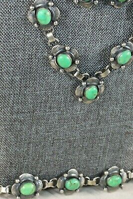 Navajo Turquoise & Sterling Silver Jewelry Set - Hubert Etsitty