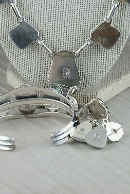 Navajo Turquoise & Sterling Silver Necklace Set - Raymond Delgarito - High Lonesome Trading