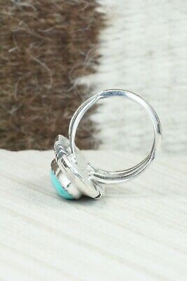 Turquoise & Sterling Silver Ring - Andrew Vandever - Size 7