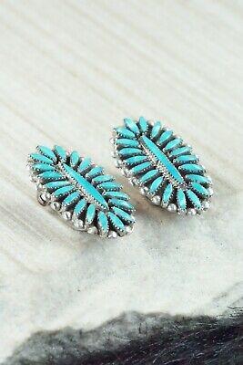Turquoise & Sterling Silver Earrings - Lorena Peina - High Lonesome Trading