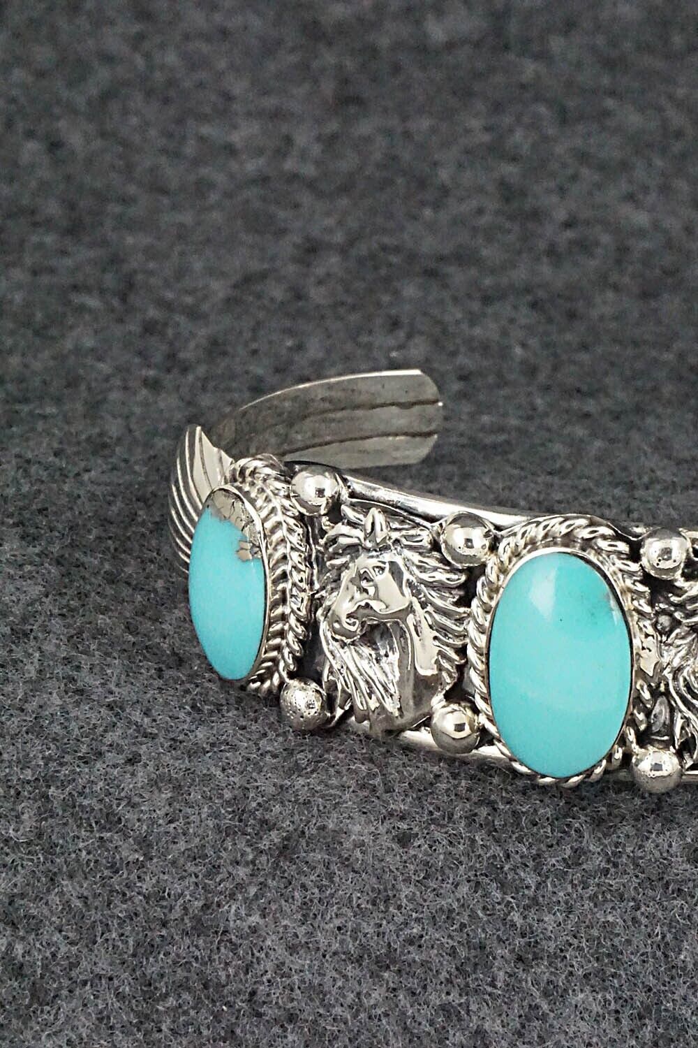 Turquoise & Sterling Silver Bracelet - Bobby Platero