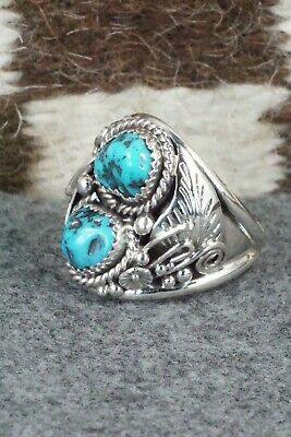 Turquoise & Sterling Silver Ring - Leonard Spencer - Size 11.25 - High Lonesome Trading