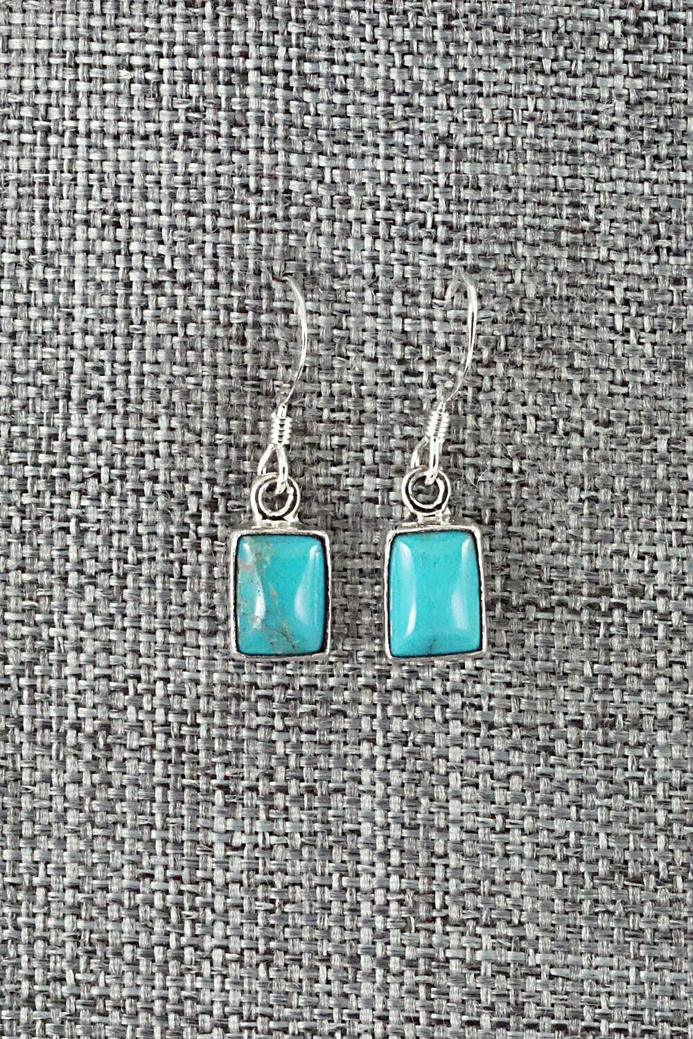 Turquoise & Sterling Silver Earrings - Lee Shorty