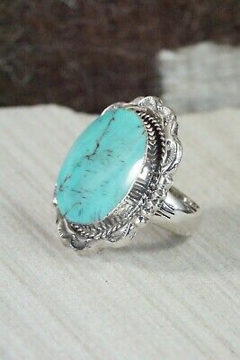 Turquoise and Sterling Silver Ring - Bucky Belin - Size 6