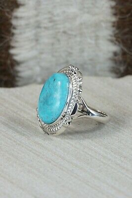 Navajo Turquoise & Sterling Silver Ring - Daniel Benally - Size 7