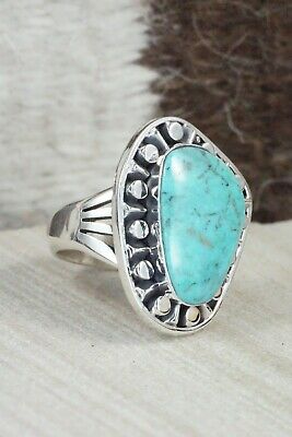 Turquoise & Sterling Silver Ring - Jimson Belin - Size 8