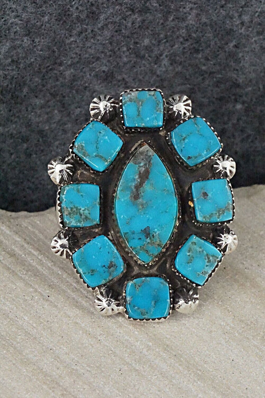 Turquoise & Sterling Silver Ring - Selina Warner - Size 7.5