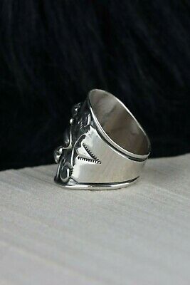 Navajo Sterling Silver Ring - Derrick Gordon - Size 8.75 - High Lonesome Trading