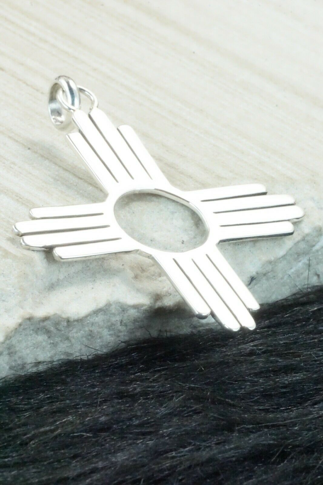 Sterling Silver Zia Pendant - Thomas Valencia