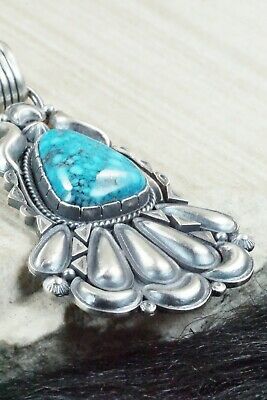 Turquoise and Sterling Silver Pendant - Derrick Gordon