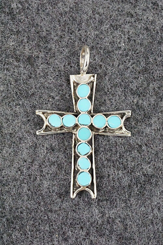 Turquoise & Sterling Silver Pendant - Vincent Abeita
