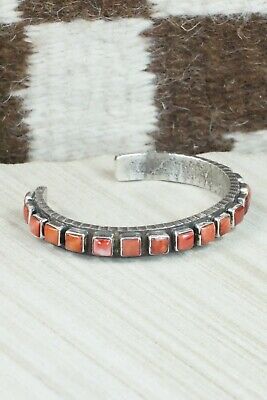 Spiny Oyster & Sterling Silver Bracelet - Ernest Rangel