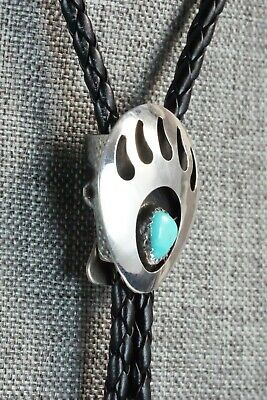 Turquoise & Sterling Silver Bolo Tie - Virginia Long