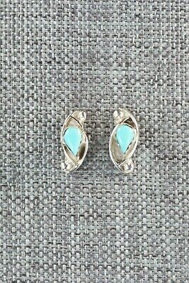 Turquoise & Sterling Silver Earrings - Lloyd Kanesta