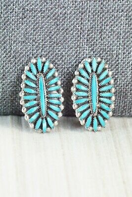 Turquoise & Sterling Silver Earrings - Lorena Peina - High Lonesome Trading