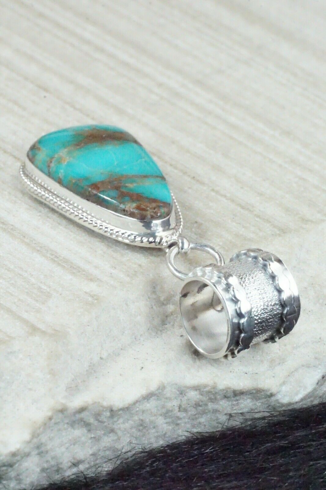 Turquoise & Sterling Silver Pendant - Sharon McCarthy