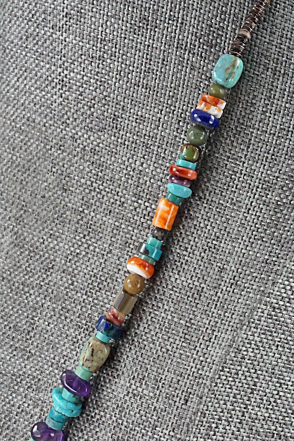Multi Stone and Sterling Silver Necklace - Helen Tsosie