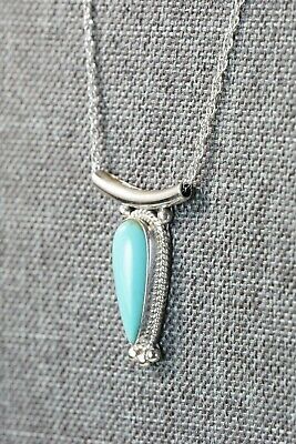 Navajo Turquoise & Sterling Silver Necklace - Sharon McCarthy