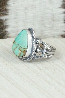 Turquoise & Sterling Silver Ring - Samuel Yellowhair - Size 6.5