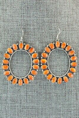 Spiny Oyster & Sterling Silver Earrings - Eula Wylie