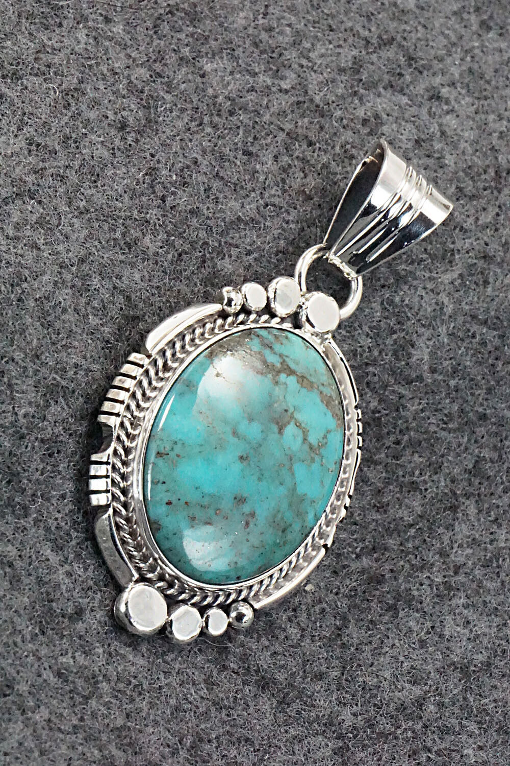 Turquoise & Sterling Silver Pendant - Marita Benally