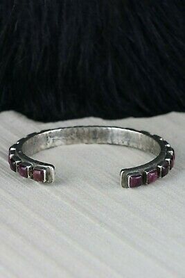Navajo Spiny Oyster and Sterling Silver Bracelet - Ernest Rangel - High Lonesome Trading