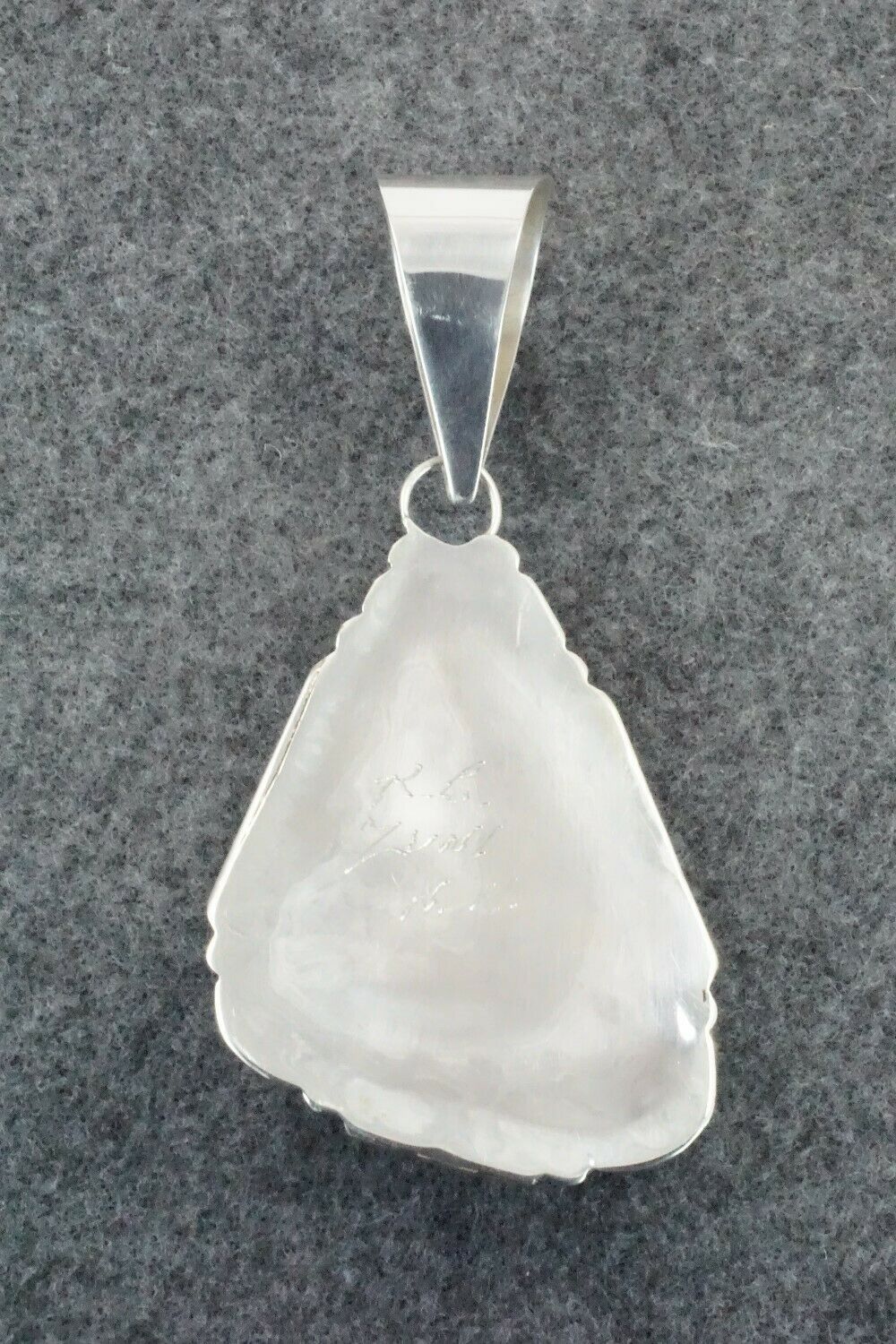 Turquoise and Sterling Silver Pendant - Kenny Calavaza