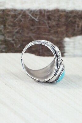 Turquoise & Sterling Silver Ring - Derrick Gordon - Size 8.75