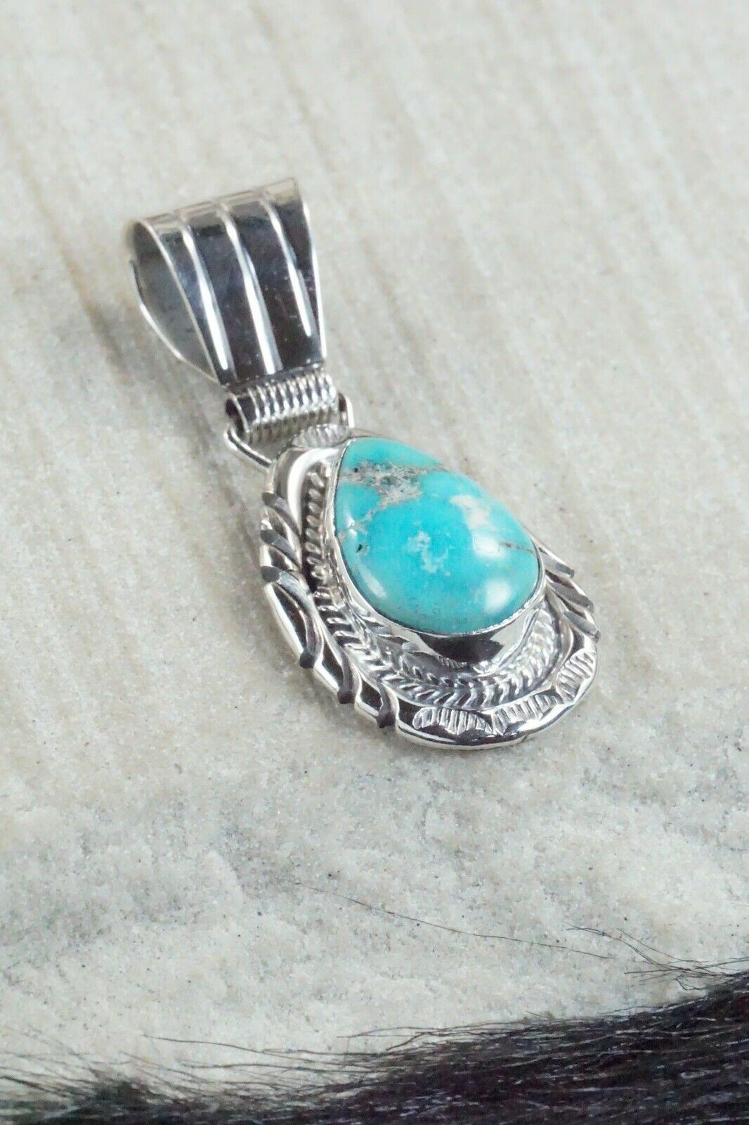 Turquoise & Sterling Silver Pendant - Davey Morgan
