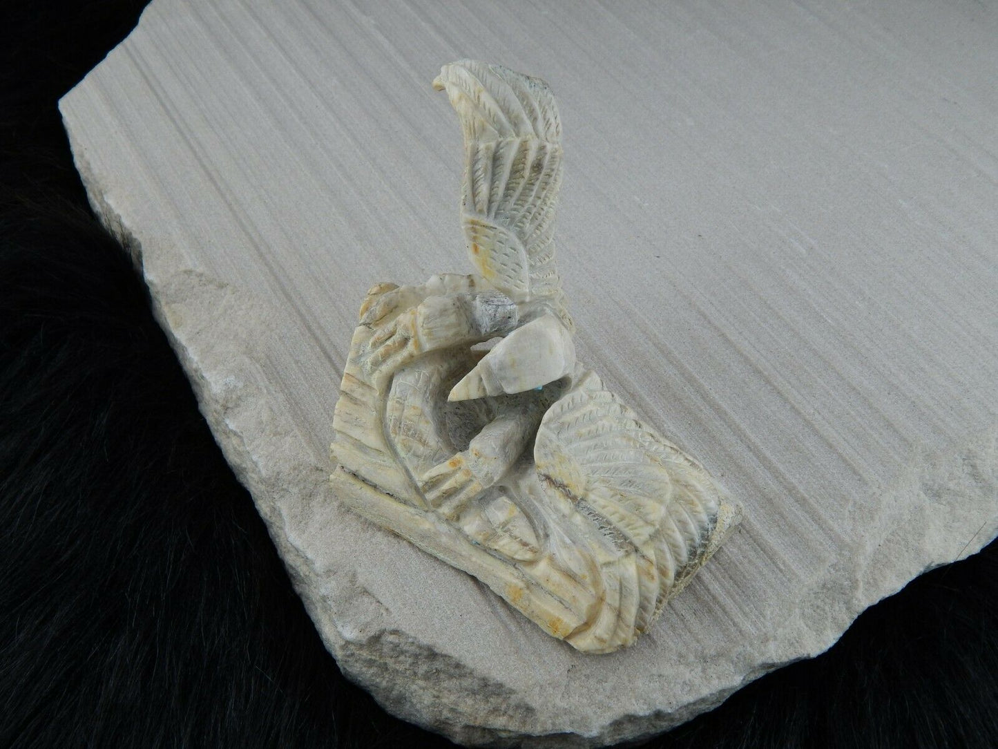 Eagle Zuni Fetish Carving - Jerrold Lahaleon - High Lonesome Trading