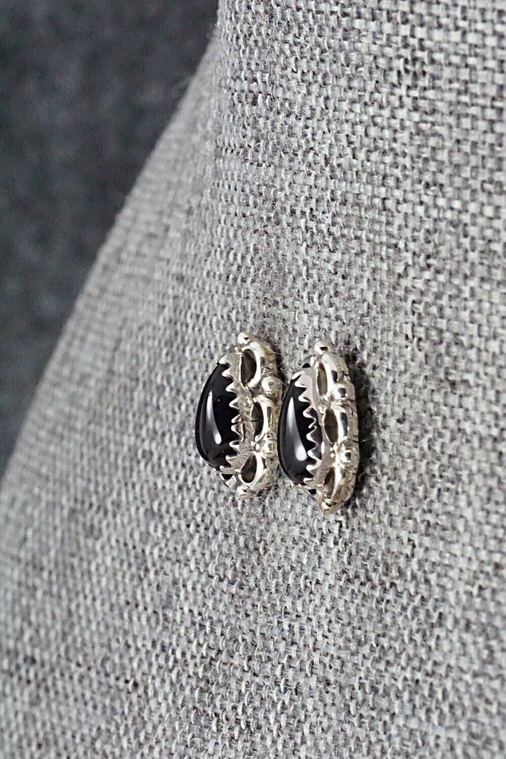 Onyx & Sterling Silver Earrings - Letricia Largo