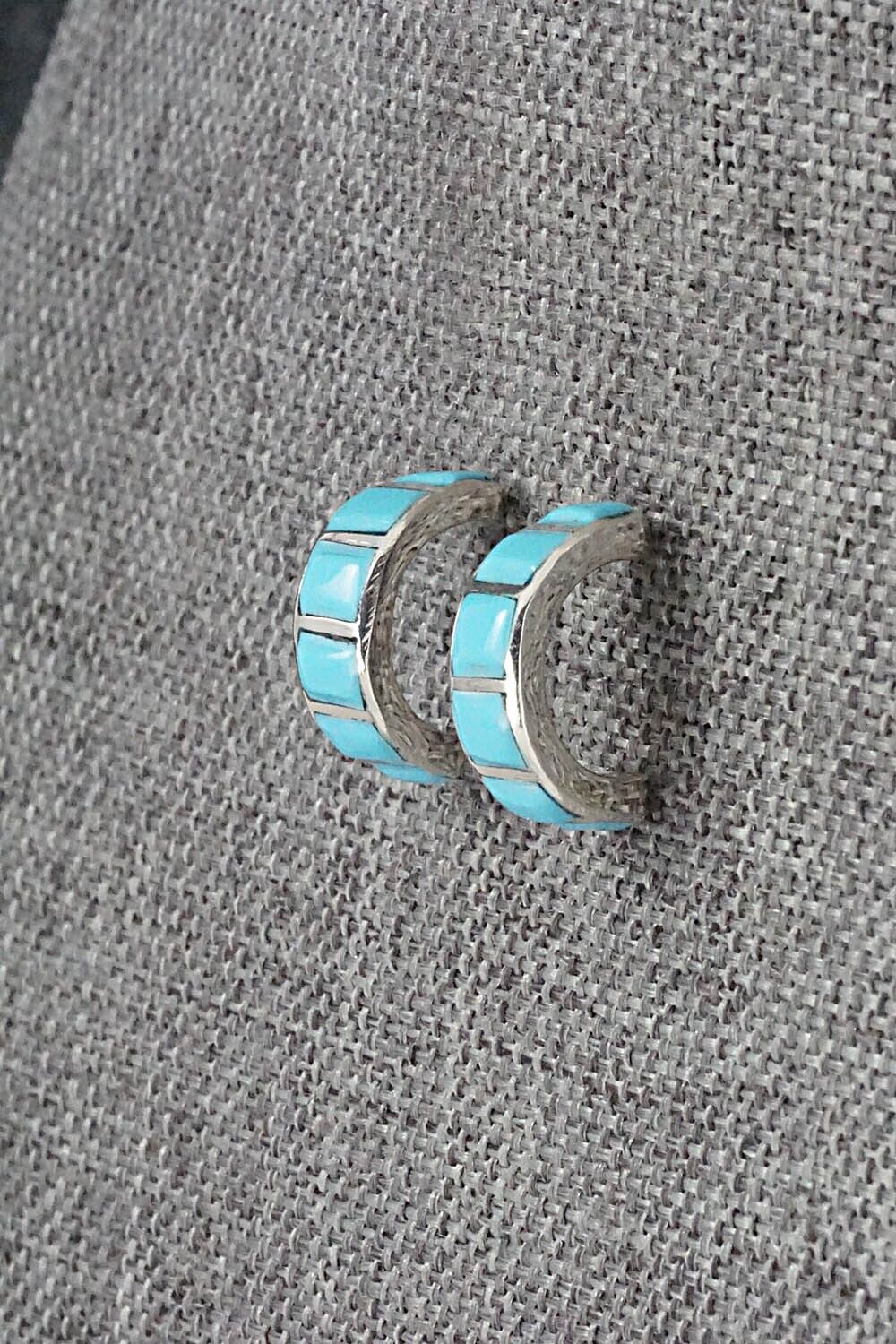 Turquoise & Sterling Silver Earrings - Glennetta Luna