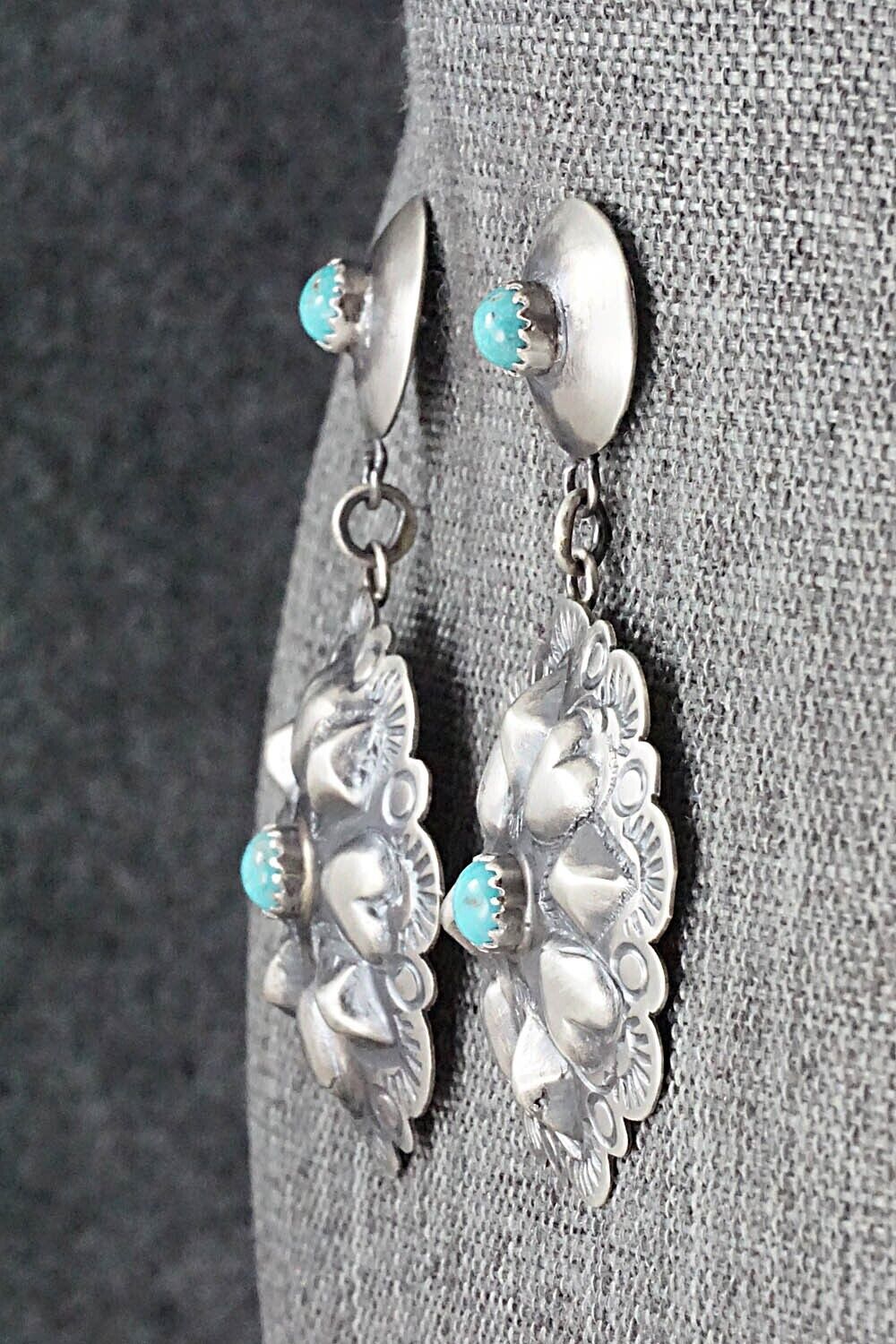 Turquoise & Sterling Silver Earrings - Gabrielle Yazzie