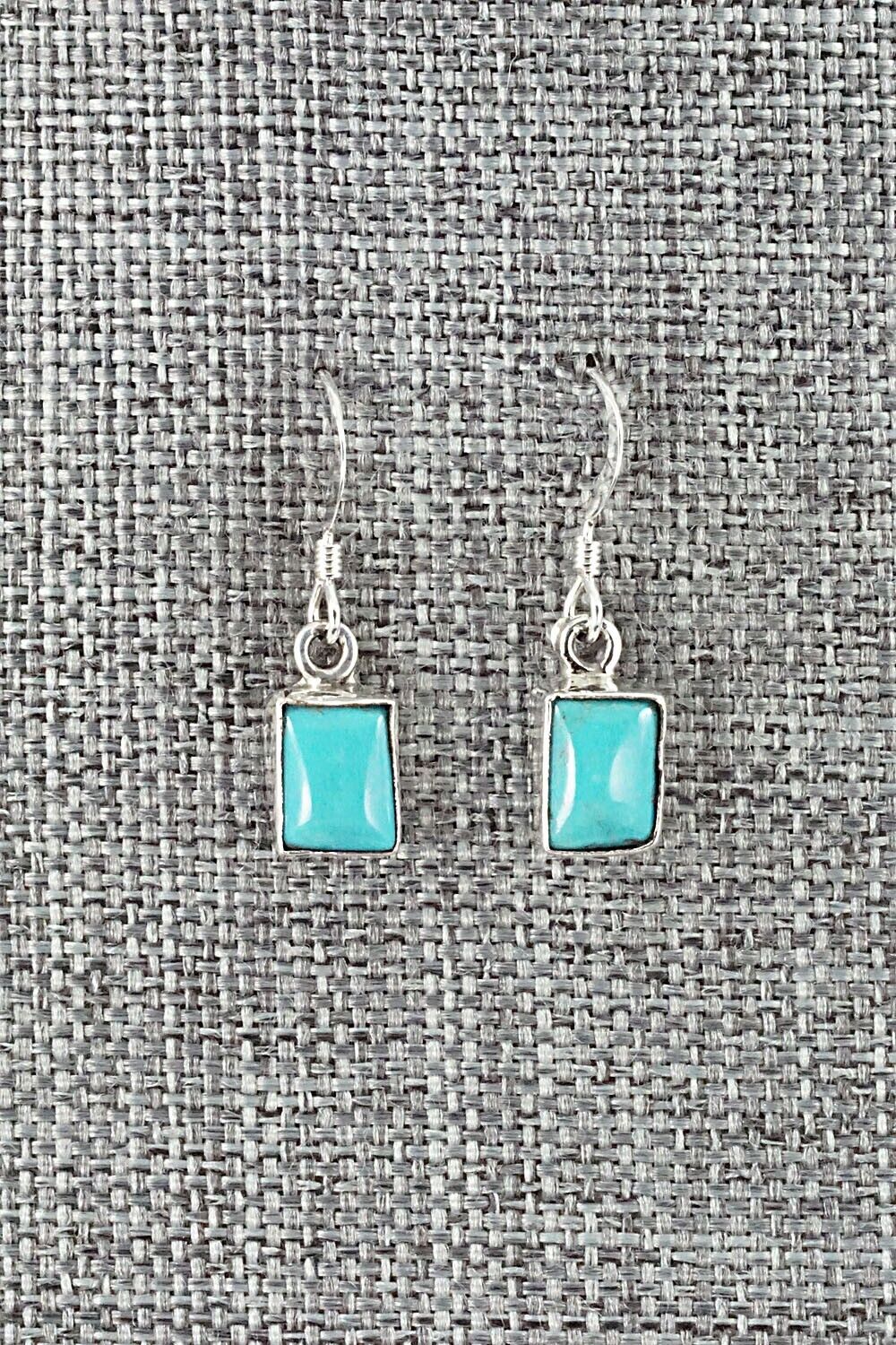 Turquoise & Sterling Silver Earrings - Lee Shorty