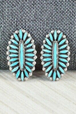 Turquoise & Sterling Silver Earrings - Lorena Peina