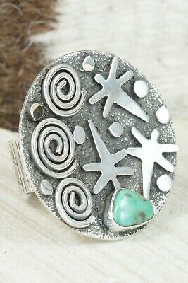 Turquoise & Sterling Silver Ring - Alex Sanchez - Size 8