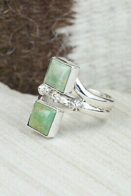 Turquoise & Sterling Silver Ring - Bobby Platero - Size 8.5