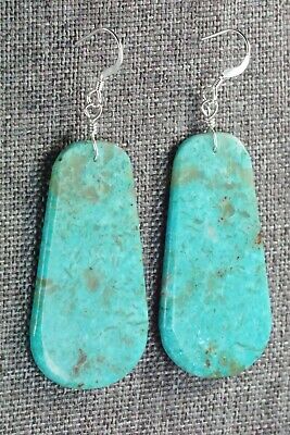 Turquoise & Sterling Silver Earrings - Lupe Lovato