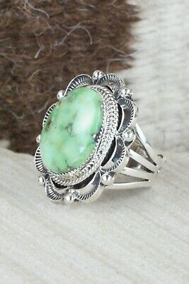 Turquoise & Sterling Silver Ring - Tom Lewis - Size 7