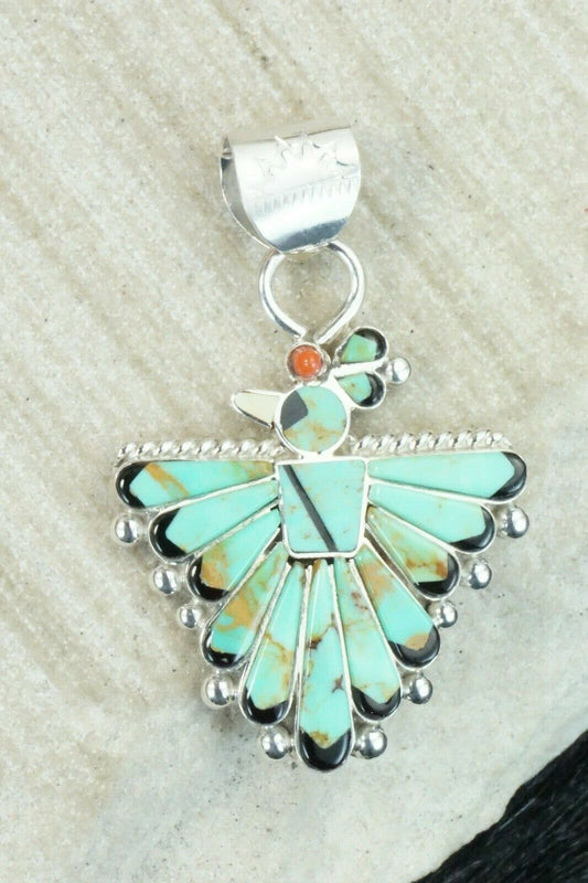 Turquoise & Sterling Silver Pendant - Michelle Peina