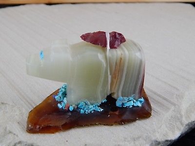 Bear Zuni Fetish Carving - Roger Shebola - High Lonesome Trading