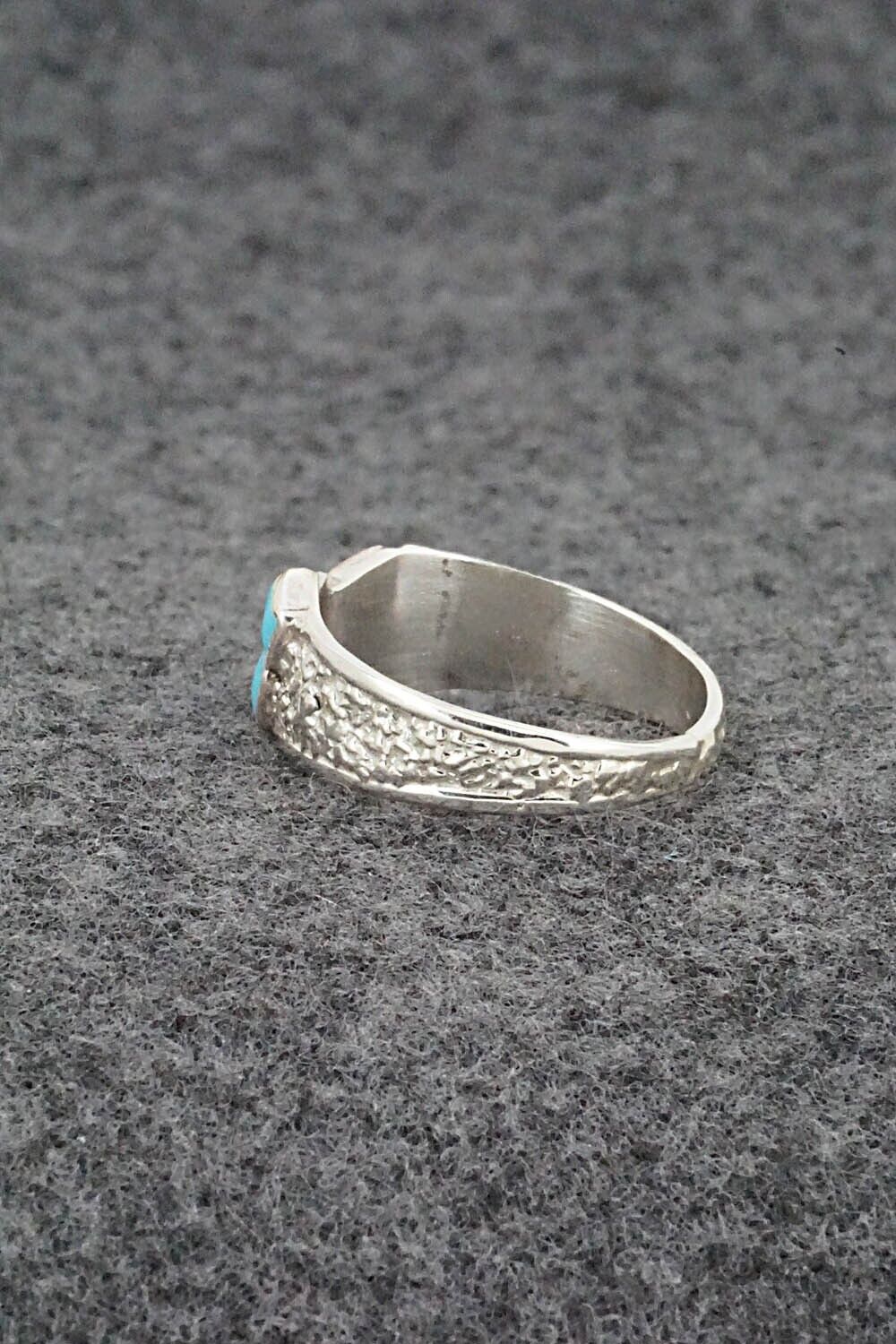 Turquoise & Sterling Silver Ring - Bonnie Quam - Size 8