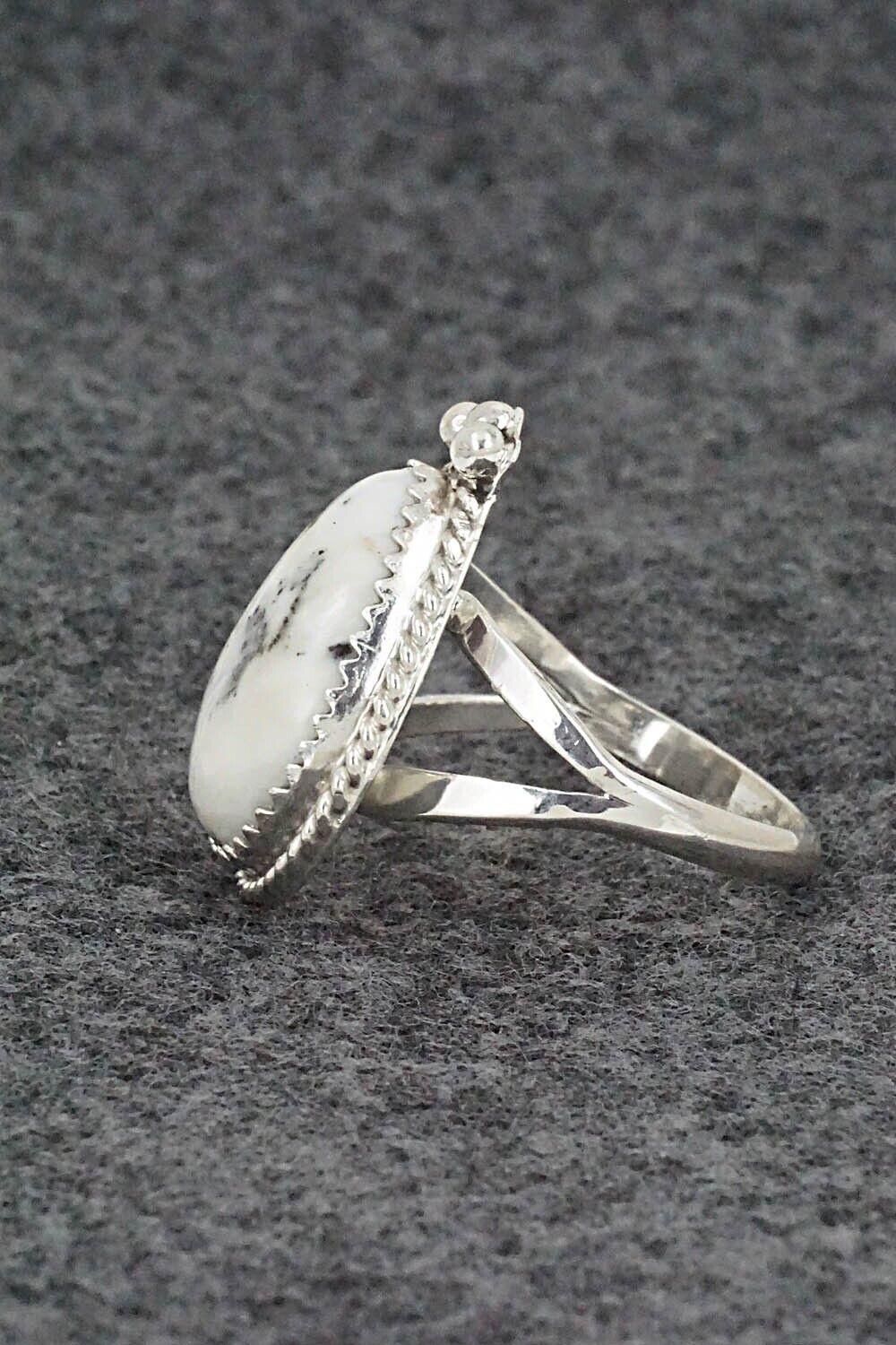 White Buffalo & Sterling Silver Ring - Robert Martinez - Size 8.75