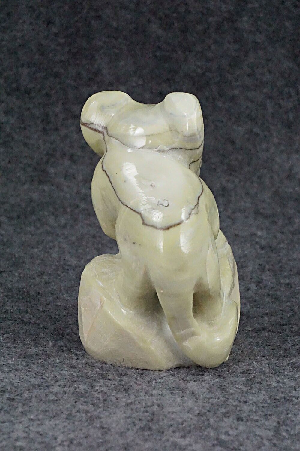 Mountain Lion Cub Zuni Fetish Carving - Carlton Kaamasee