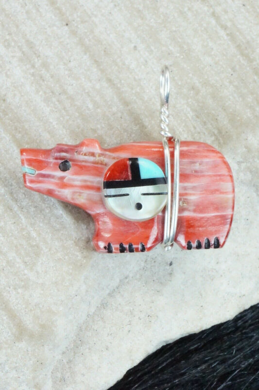 Spiny Oyster & Sterling Silver Pendant - Darrin Boone
