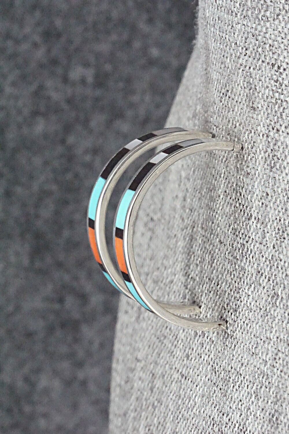 Multi Stone Inlay & Sterling Silver Earrings - Robin Chavez