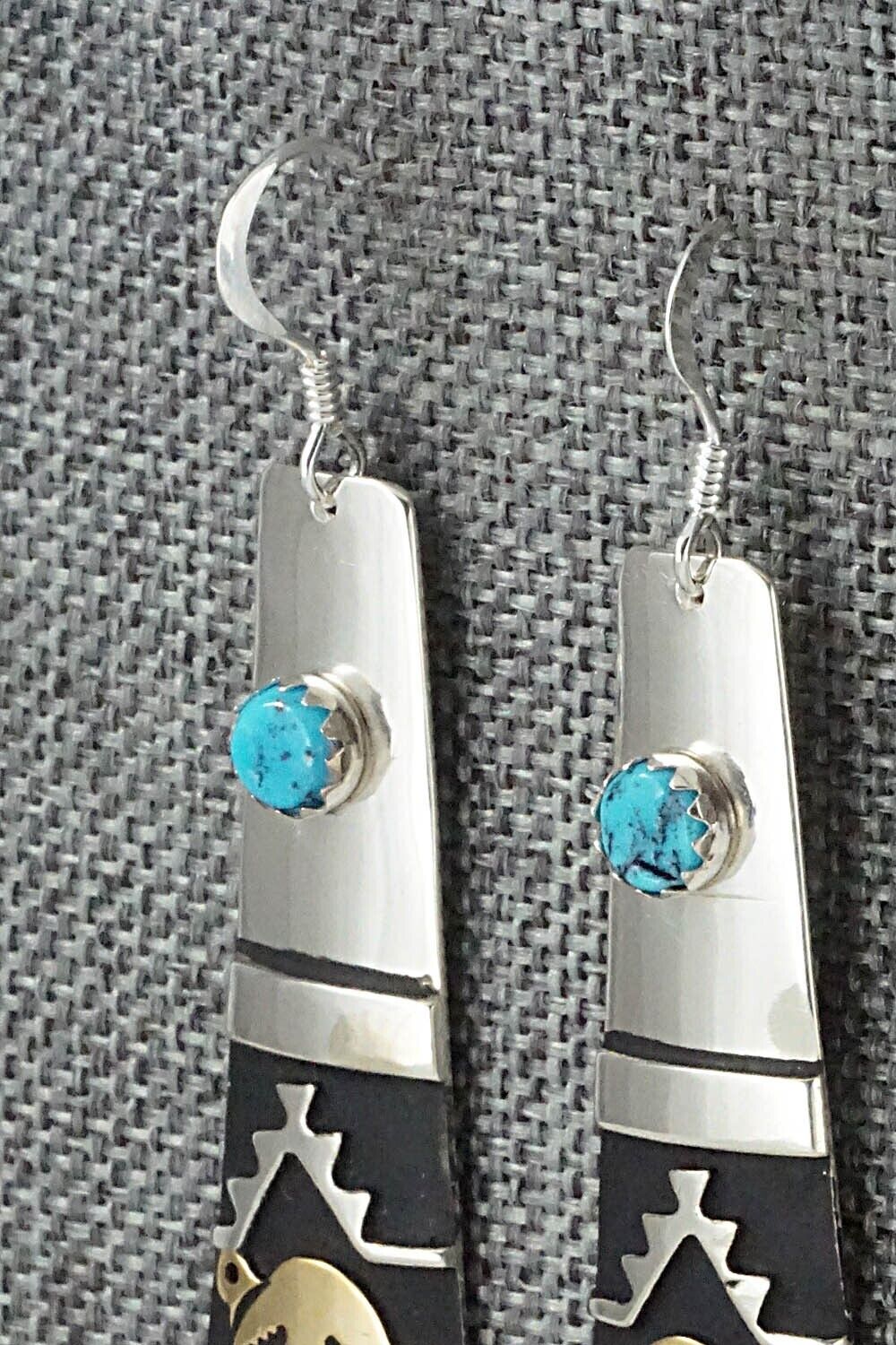 Turquoise & Sterling Silver Earrings - Rosita Singer